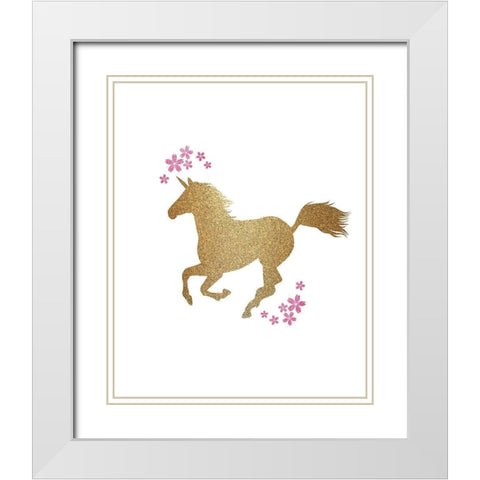 Be a Unicorn 3 White Modern Wood Framed Art Print with Double Matting by Kimberly, Allen
