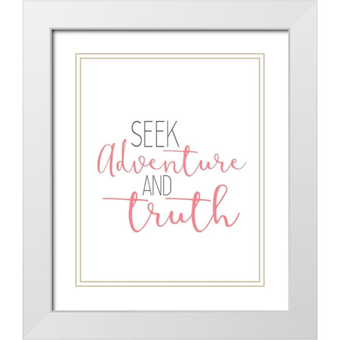 Have Courage 3 White Modern Wood Framed Art Print with Double Matting by Kimberly, Allen