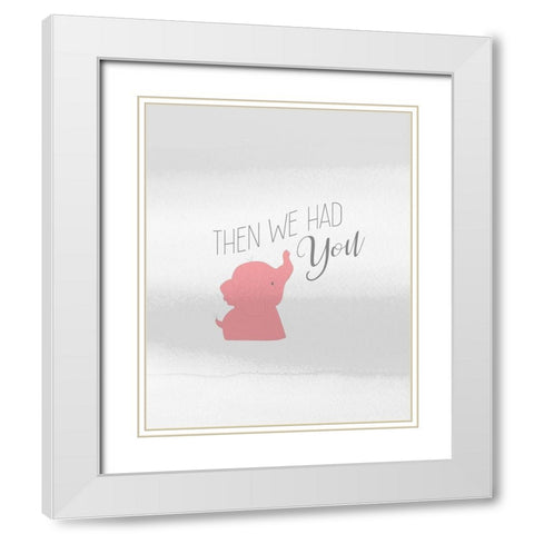 Then You 2 White Modern Wood Framed Art Print with Double Matting by Kimberly, Allen