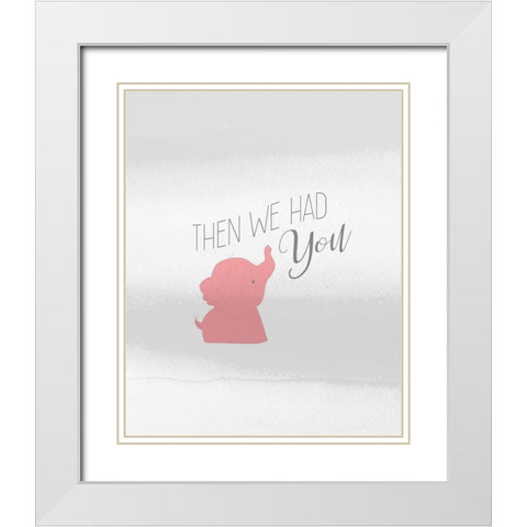 Then You 2 White Modern Wood Framed Art Print with Double Matting by Kimberly, Allen