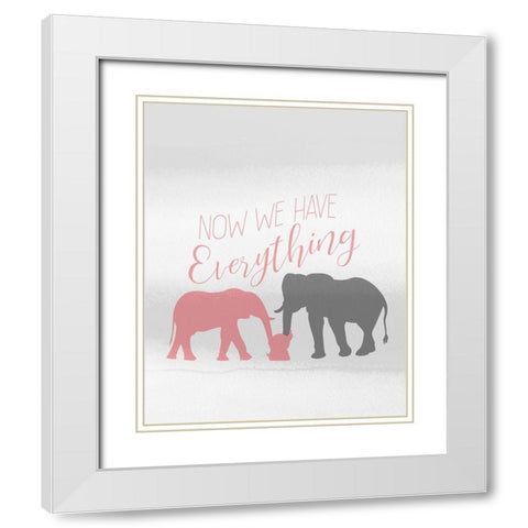 Then You 3 White Modern Wood Framed Art Print with Double Matting by Kimberly, Allen