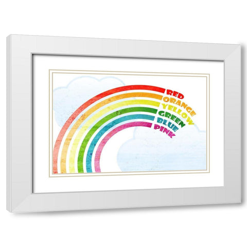 Colors White Modern Wood Framed Art Print with Double Matting by Kimberly, Allen