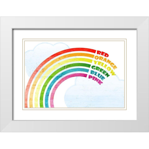 Colors White Modern Wood Framed Art Print with Double Matting by Kimberly, Allen