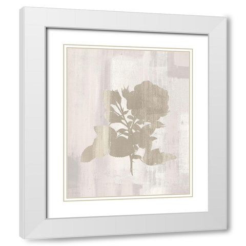 Silhouette 1 White Modern Wood Framed Art Print with Double Matting by Kimberly, Allen