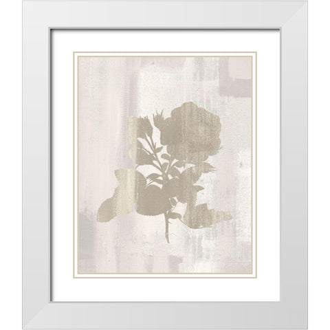 Silhouette 1 White Modern Wood Framed Art Print with Double Matting by Kimberly, Allen