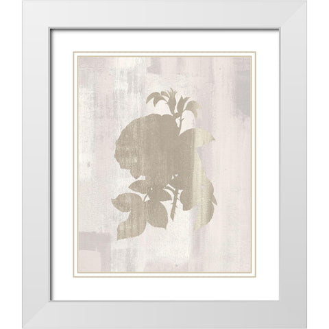 Silhouette 2 White Modern Wood Framed Art Print with Double Matting by Kimberly, Allen