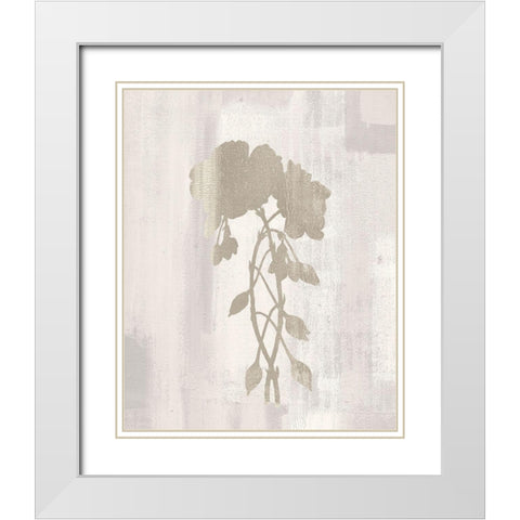 Silhouette 3 White Modern Wood Framed Art Print with Double Matting by Kimberly, Allen