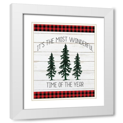 Wonderful Time 2 White Modern Wood Framed Art Print with Double Matting by Kimberly, Allen