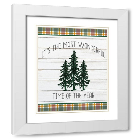 Wonderful Time White Modern Wood Framed Art Print with Double Matting by Kimberly, Allen