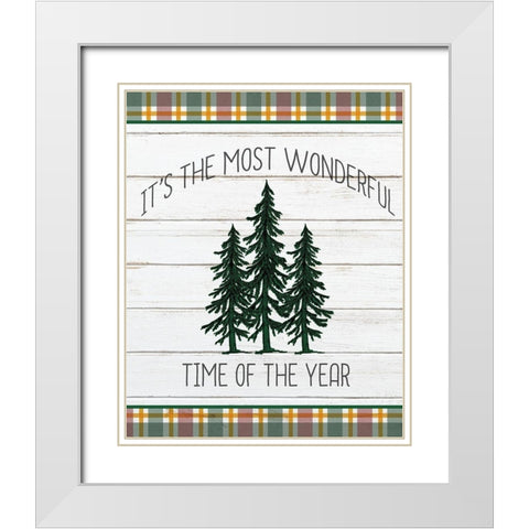 Wonderful Time White Modern Wood Framed Art Print with Double Matting by Kimberly, Allen