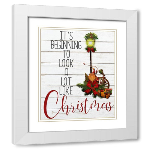 Look like Christmas White Modern Wood Framed Art Print with Double Matting by Kimberly, Allen
