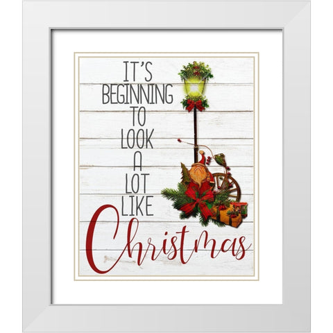 Look like Christmas White Modern Wood Framed Art Print with Double Matting by Kimberly, Allen