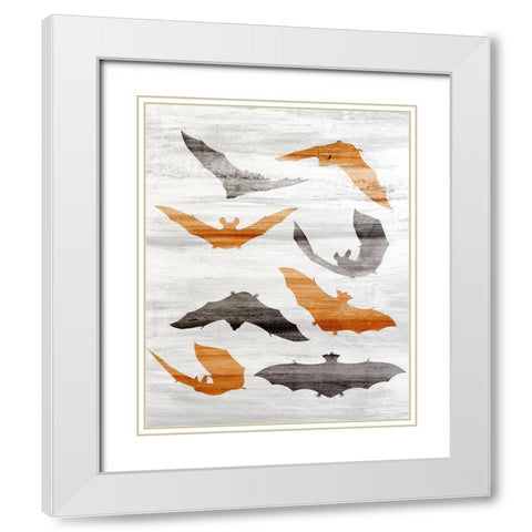 Batty White Modern Wood Framed Art Print with Double Matting by Kimberly, Allen