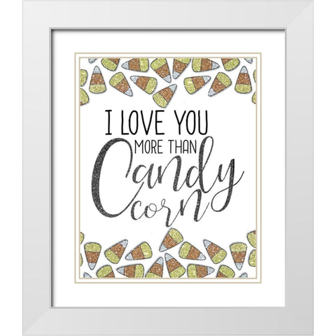 More Than Candy Corn White Modern Wood Framed Art Print with Double Matting by Kimberly, Allen