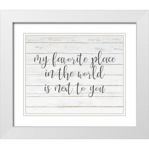 Favorite Place White Modern Wood Framed Art Print with Double Matting by Kimberly, Allen