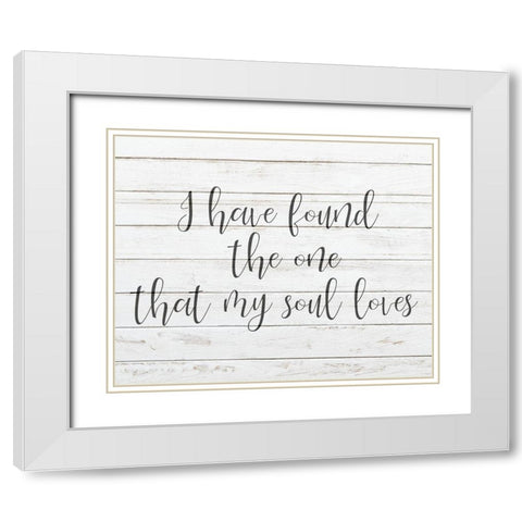 My Soul White Modern Wood Framed Art Print with Double Matting by Kimberly, Allen