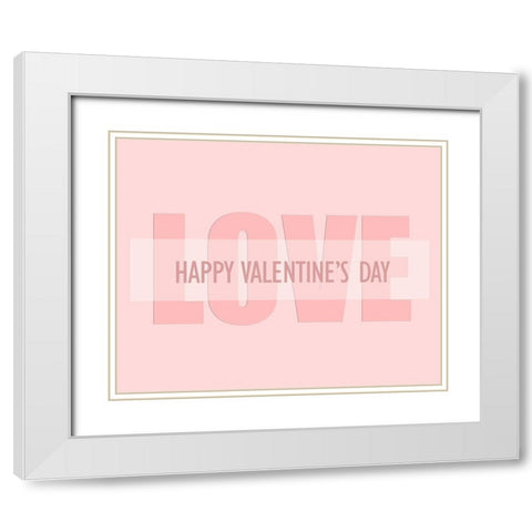 Love 4 White Modern Wood Framed Art Print with Double Matting by Kimberly, Allen