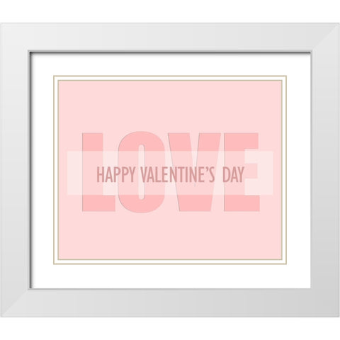 Love 4 White Modern Wood Framed Art Print with Double Matting by Kimberly, Allen