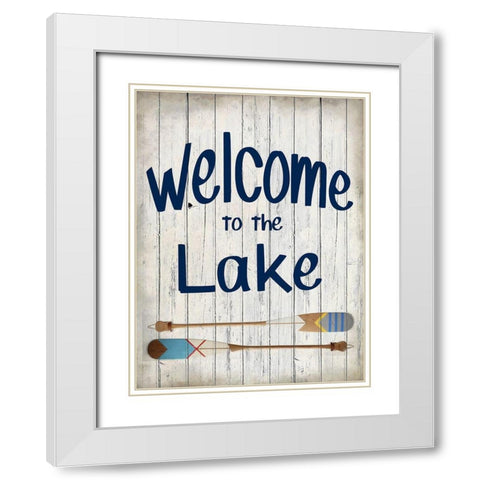 Welcome to the Lake White Modern Wood Framed Art Print with Double Matting by Kimberly, Allen