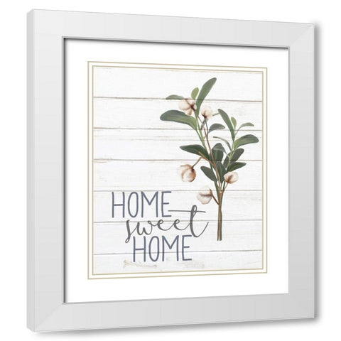 Homebody 1 White Modern Wood Framed Art Print with Double Matting by Kimberly, Allen