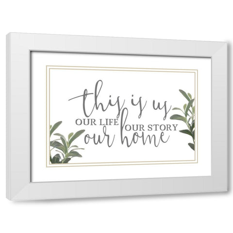 Homebody 9 White Modern Wood Framed Art Print with Double Matting by Kimberly, Allen