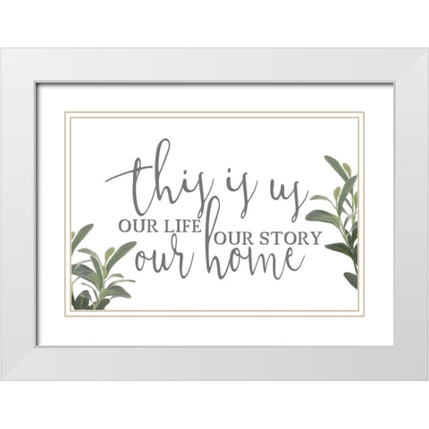 Homebody 9 White Modern Wood Framed Art Print with Double Matting by Kimberly, Allen
