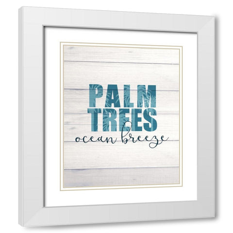 Salty Air 1 White Modern Wood Framed Art Print with Double Matting by Kimberly, Allen