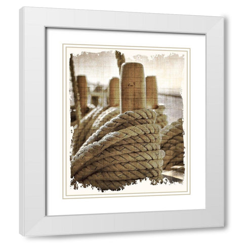 Learning the Ropes 1 White Modern Wood Framed Art Print with Double Matting by Kimberly, Allen