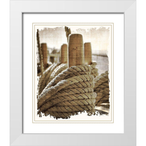 Learning the Ropes 1 White Modern Wood Framed Art Print with Double Matting by Kimberly, Allen