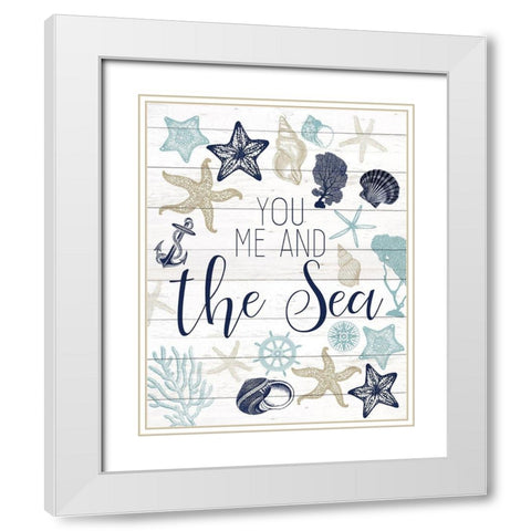 The Sea White Modern Wood Framed Art Print with Double Matting by Kimberly, Allen