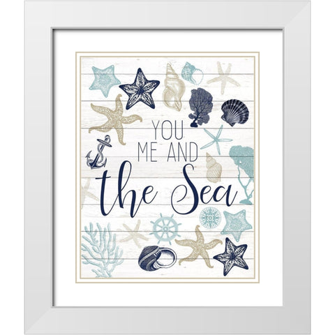 The Sea White Modern Wood Framed Art Print with Double Matting by Kimberly, Allen
