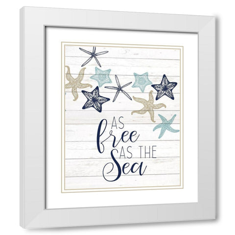 The Sea 2 White Modern Wood Framed Art Print with Double Matting by Kimberly, Allen