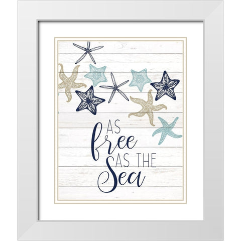 The Sea 2 White Modern Wood Framed Art Print with Double Matting by Kimberly, Allen