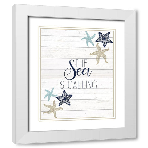 The Sea 3 White Modern Wood Framed Art Print with Double Matting by Kimberly, Allen