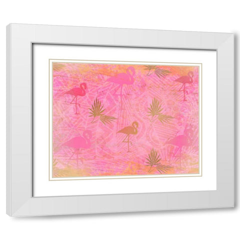 Pretty in Pink White Modern Wood Framed Art Print with Double Matting by Allen, Kimberly
