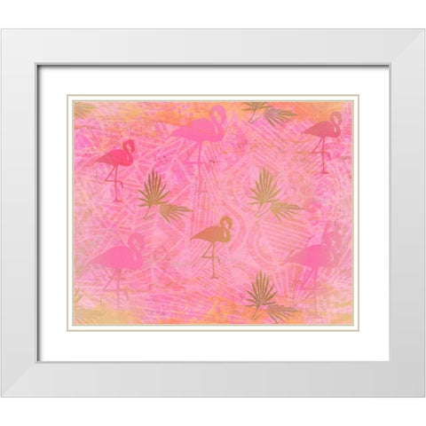 Pretty in Pink White Modern Wood Framed Art Print with Double Matting by Allen, Kimberly