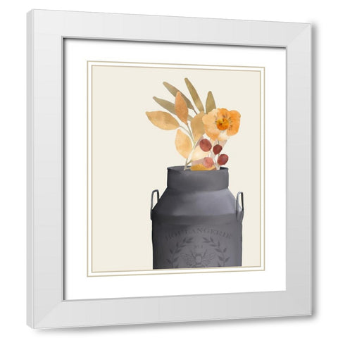Colors of Fall 4 White Modern Wood Framed Art Print with Double Matting by Kimberly, Allen