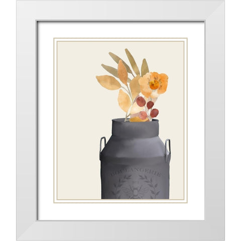 Colors of Fall 4 White Modern Wood Framed Art Print with Double Matting by Kimberly, Allen