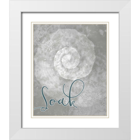Soak White Modern Wood Framed Art Print with Double Matting by Kimberly, Allen