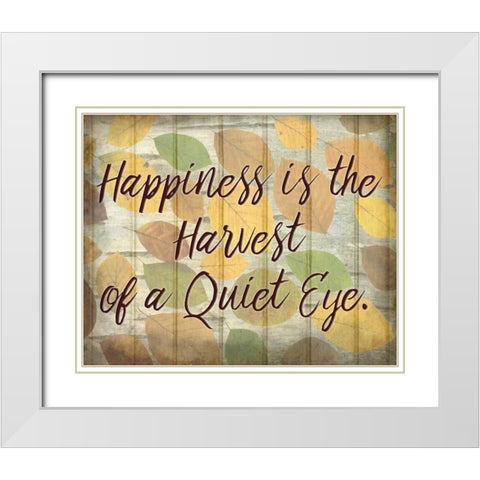 Happiness is the White Modern Wood Framed Art Print with Double Matting by Allen, Kimberly