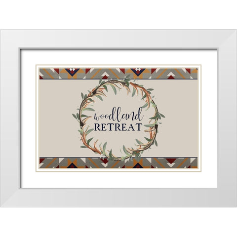 In The Woods 2 White Modern Wood Framed Art Print with Double Matting by Kimberly, Allen