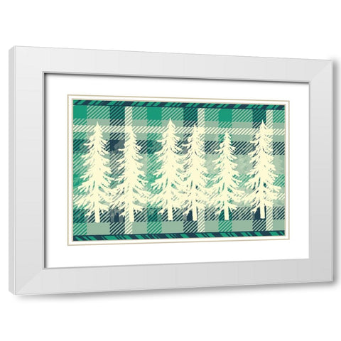 Welcome to The Woods 7 White Modern Wood Framed Art Print with Double Matting by Kimberly, Allen