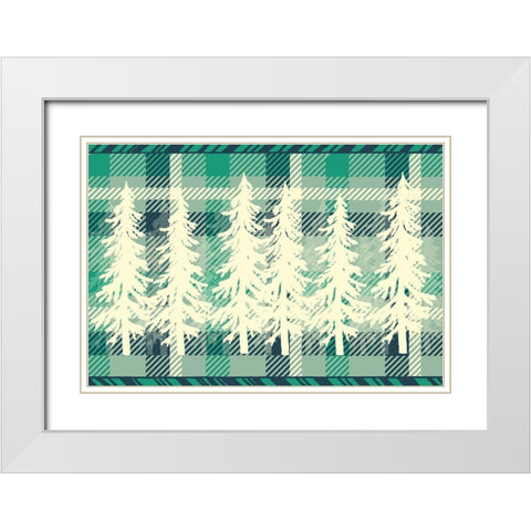 Welcome to The Woods 7 White Modern Wood Framed Art Print with Double Matting by Kimberly, Allen