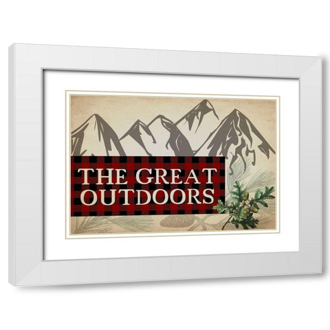 Rustic Lodge 3 White Modern Wood Framed Art Print with Double Matting by Kimberly, Allen