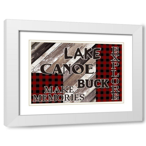 The Lodge 1 White Modern Wood Framed Art Print with Double Matting by Kimberly, Allen