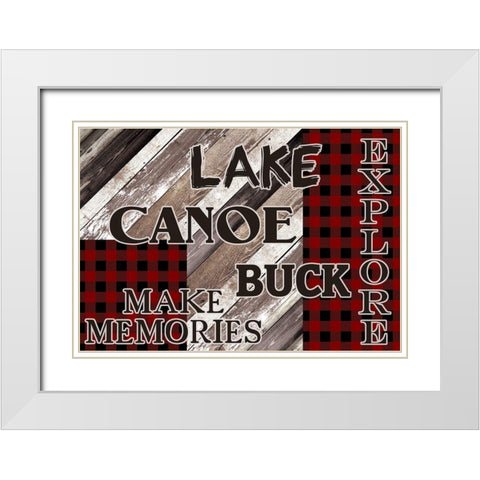 The Lodge 1 White Modern Wood Framed Art Print with Double Matting by Kimberly, Allen