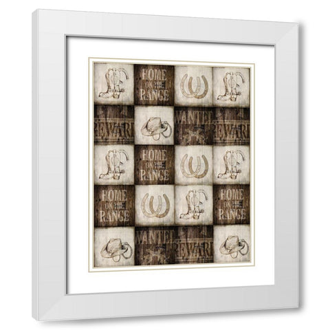 Home on The Range 2 White Modern Wood Framed Art Print with Double Matting by Kimberly, Allen