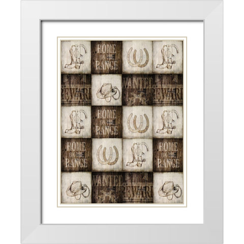 Home on The Range 2 White Modern Wood Framed Art Print with Double Matting by Kimberly, Allen