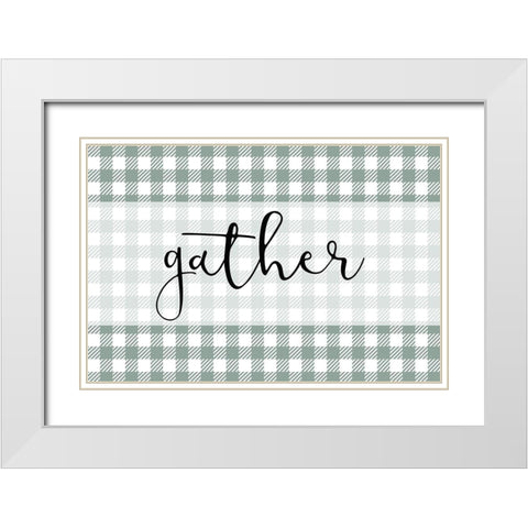 Gather White Modern Wood Framed Art Print with Double Matting by Kimberly, Allen