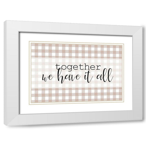 Together White Modern Wood Framed Art Print with Double Matting by Kimberly, Allen